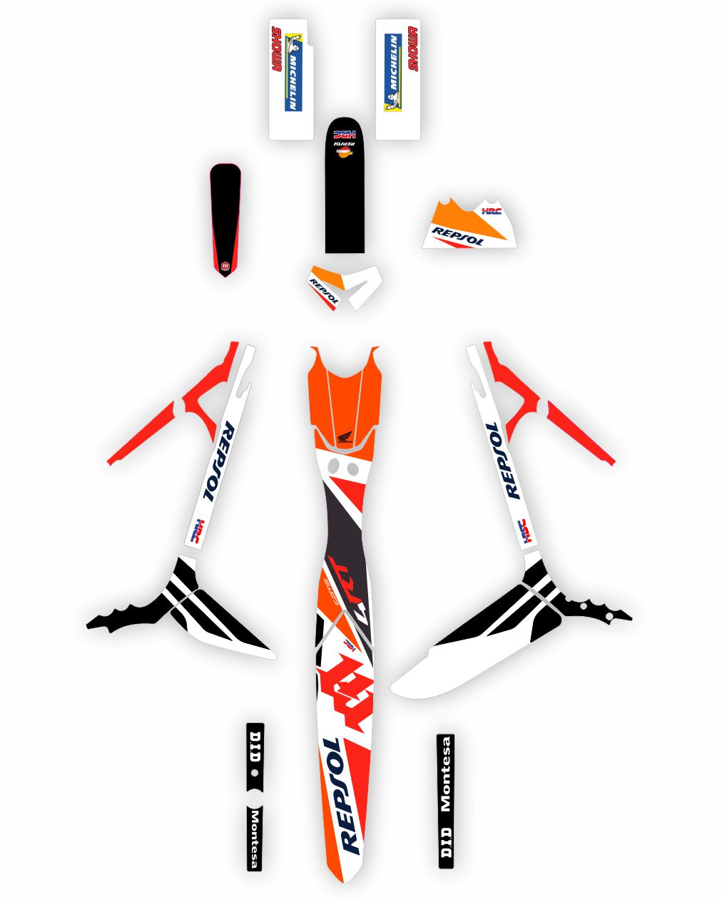 Kit adhesivos Montesa Cota 4rt Replica Repsol 2014/19 - Pole Graphics ...