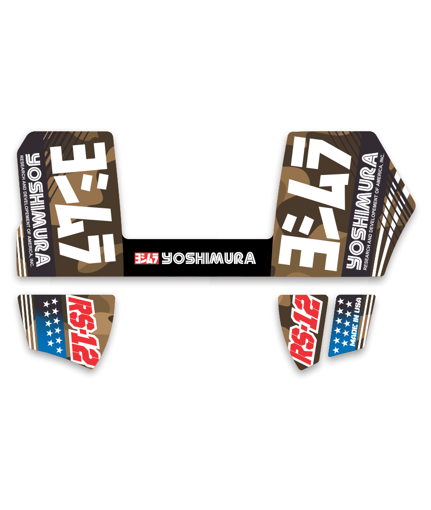 Adhesivo Escape Yoshimura Rs-12 Cammo - Pole Graphics Motorsports 